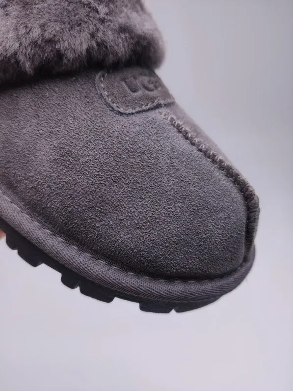 💰360 UGG sheepskin all-in-one snow boots 5125 casual fur mops. In stock: 35-40 yards. Color: maroon gray pink.